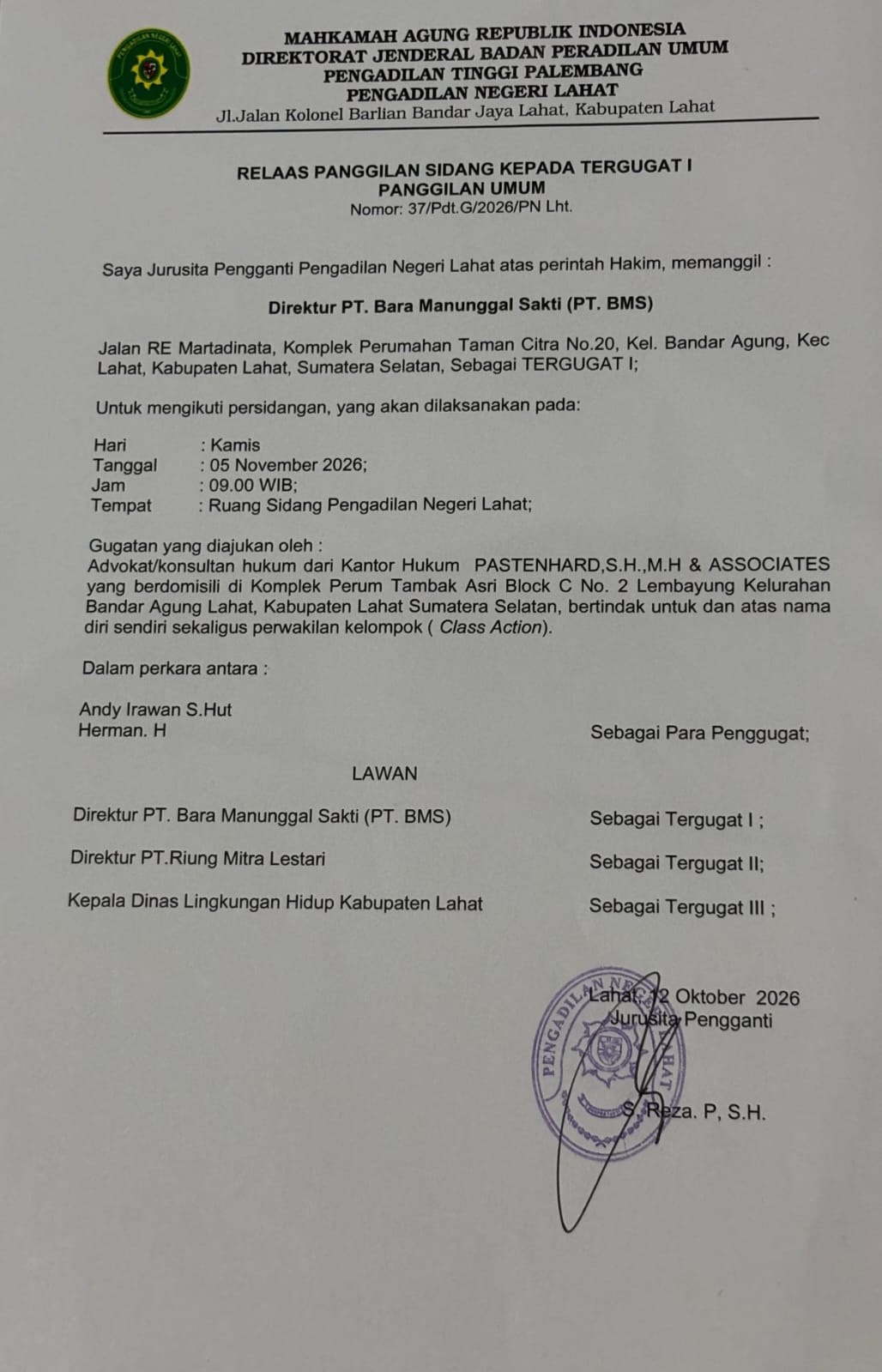 Iklan Kejari Lahat