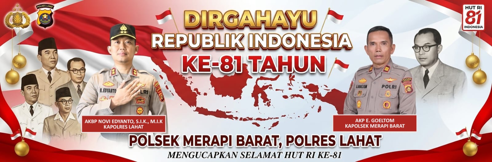 Iklan HUT RI dari Kapolsek MB