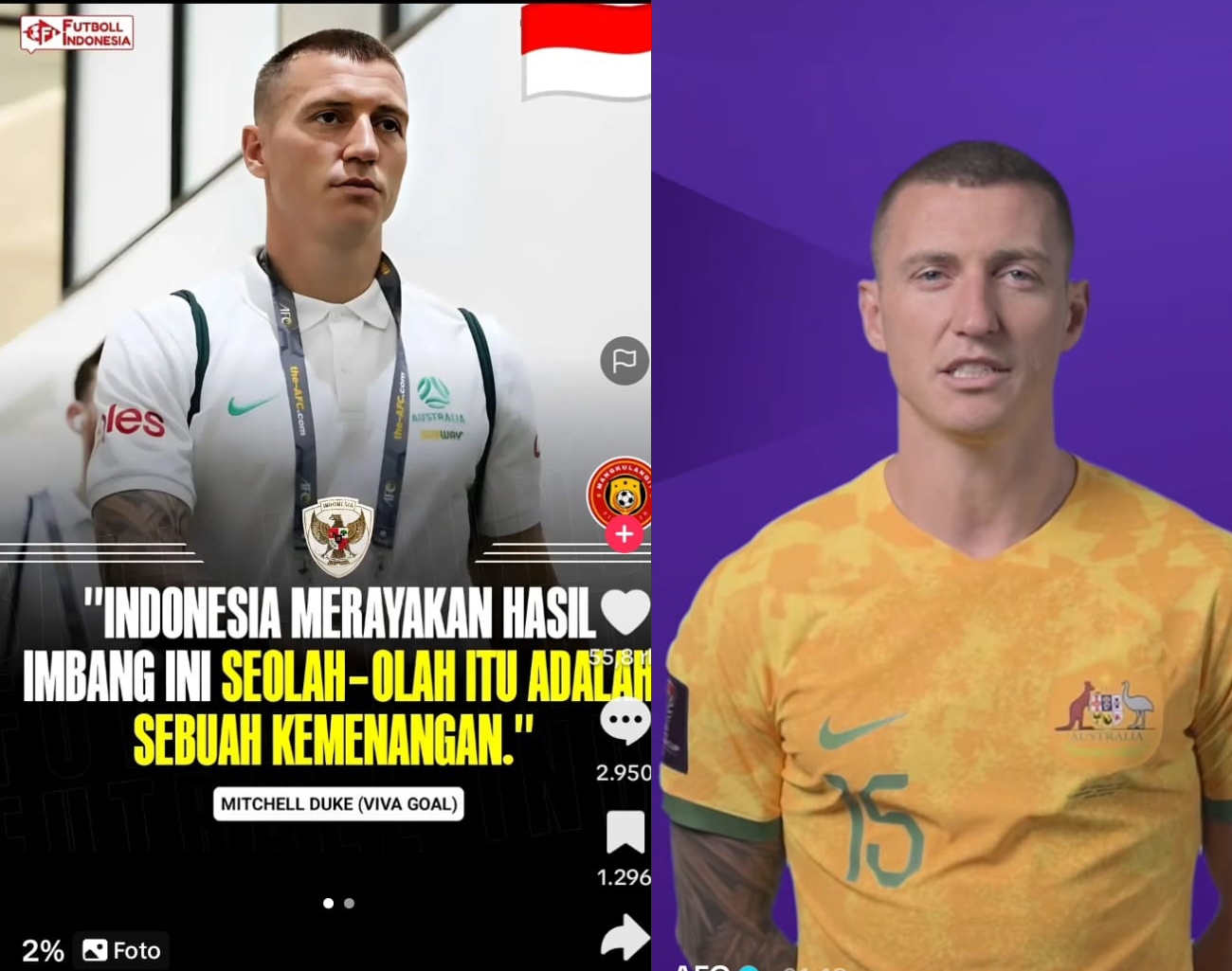 Penyerang Liverpool Bela Australia, Mitchell Duke, Indonesia Berasa Menang, Kualifikasi Piala Dunia 2026