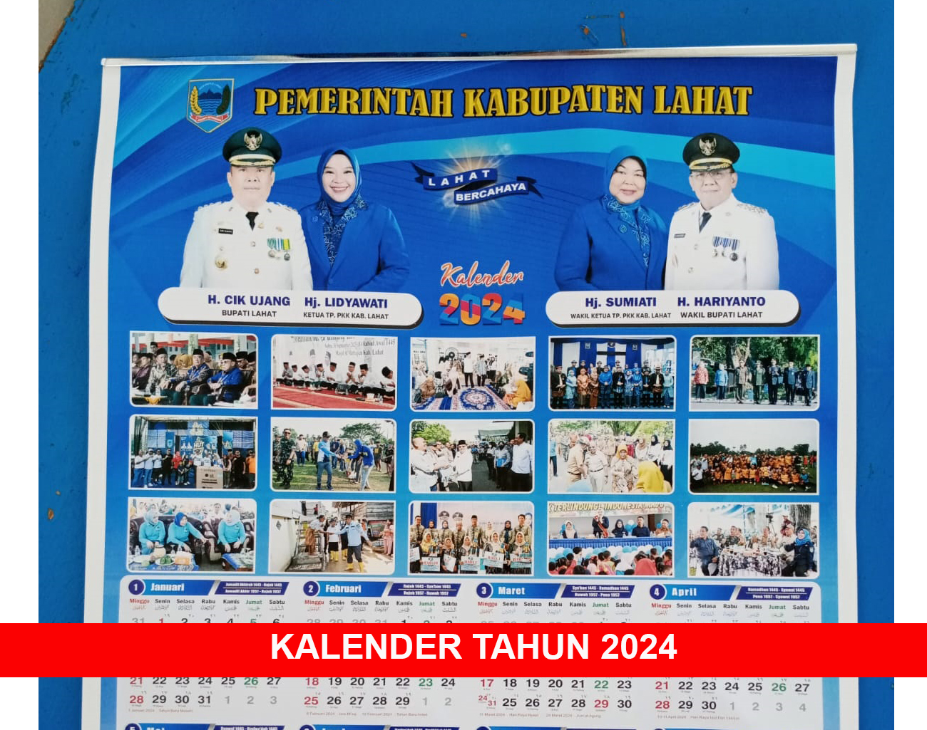 Inilah Penjelasan Ketua Umum Gemacita Soal Kalender Tahun 2024 Bergambar Bupati Lahat dan Wabup Lahat