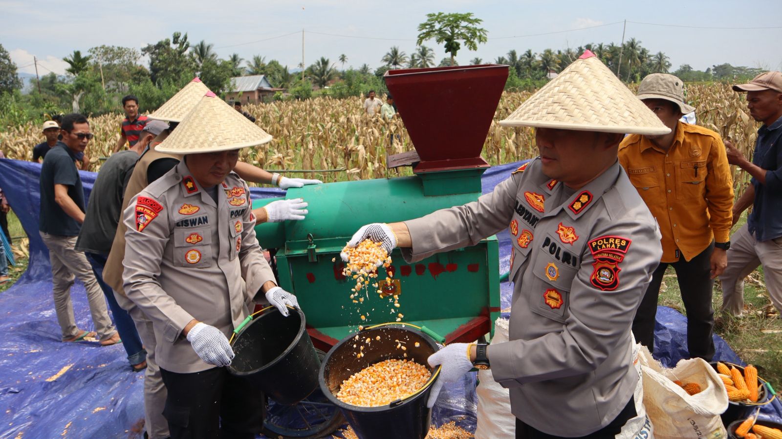 Kapolres Lahat Novi Edyanto Hadiri Panen Raya Jagung Serentak Triwulan III Secara Virtual