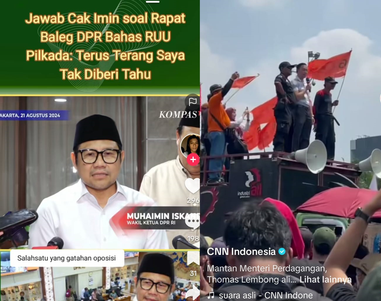 DPR RI Tidak Beres, Cak Imin Wakil Ketua Terkejut, Banggar Bahas RUU Pilkada, Peringatan Darurat