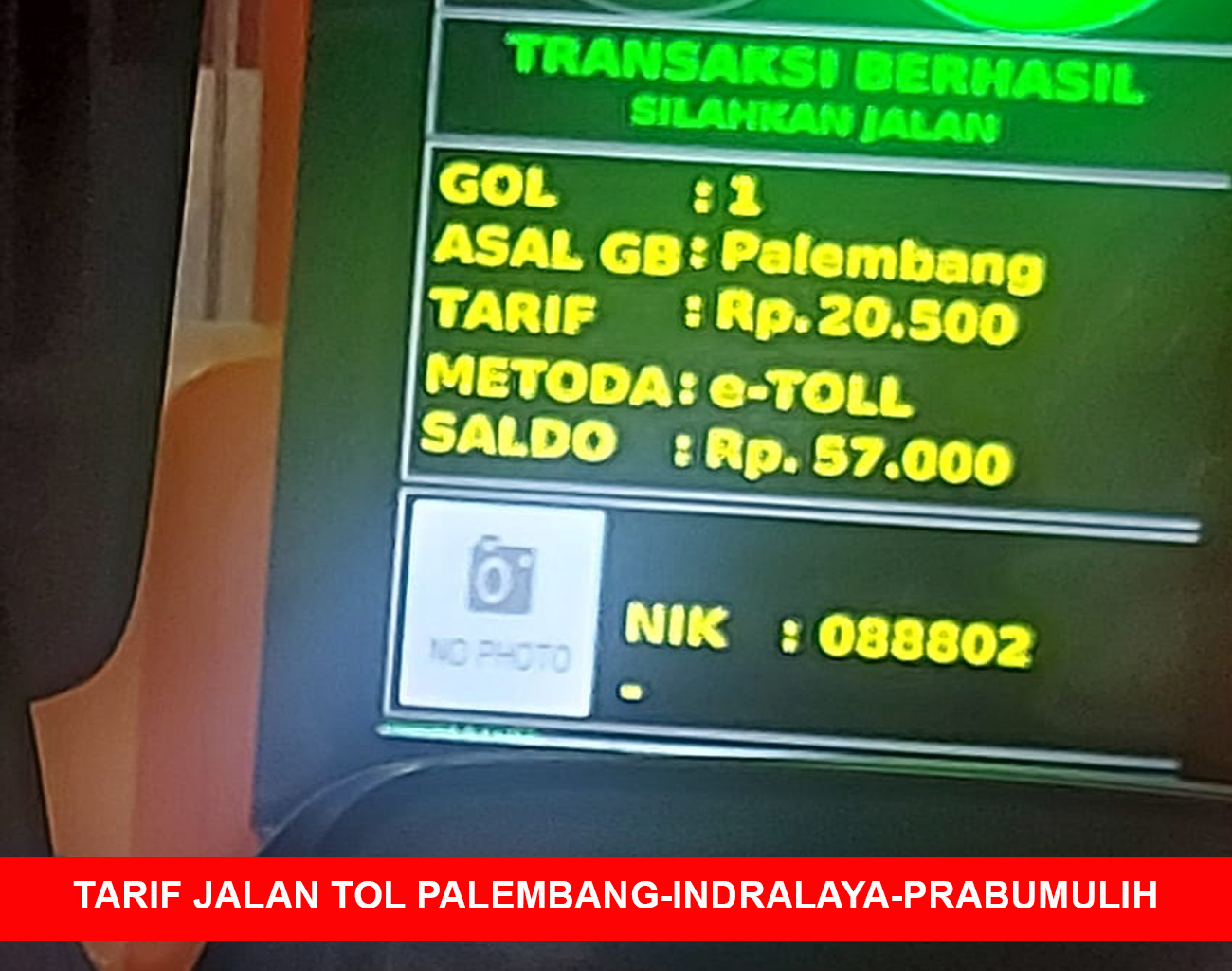Tarif Jalan Tol Palembang-Prabumulih Masih Rp20.500 Sekali Melintas