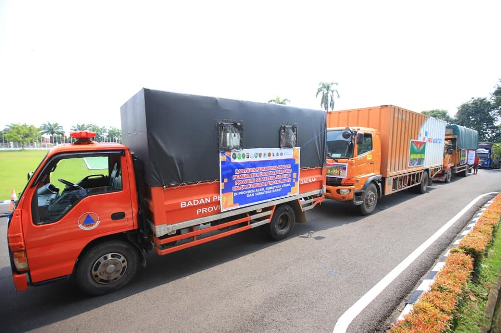 Sumsel Kirim 23 Armada Angkut Bantuan Kemanusiaan Senilai Rp2,65 Miliar untuk Korban Bencana Alam 