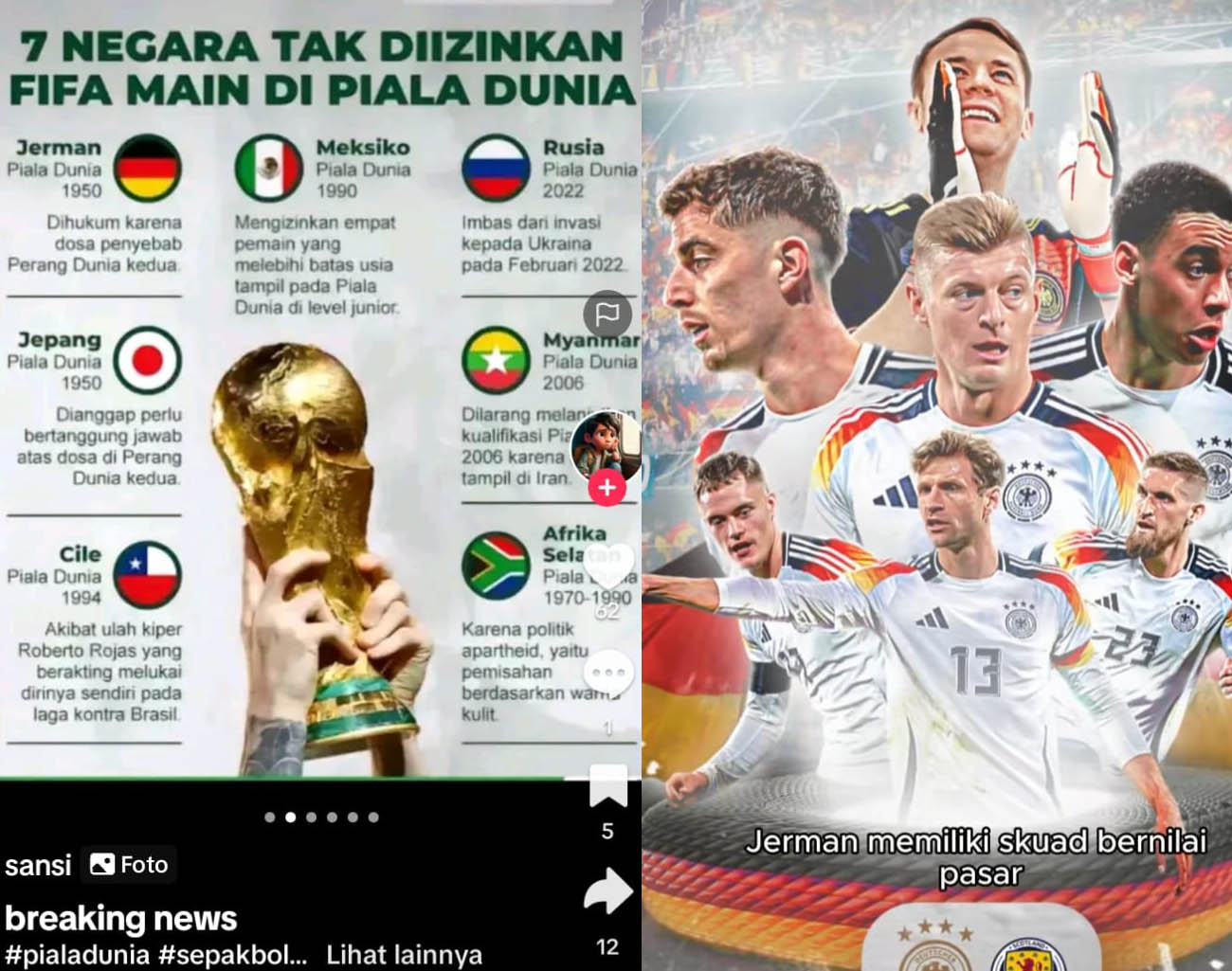 Catatan Sejarah Piala Dunia, Inilah 7 Negara Tidak Diizinkan FIFA Main di Piala Dunia, Jerman, Jepang, Rusia