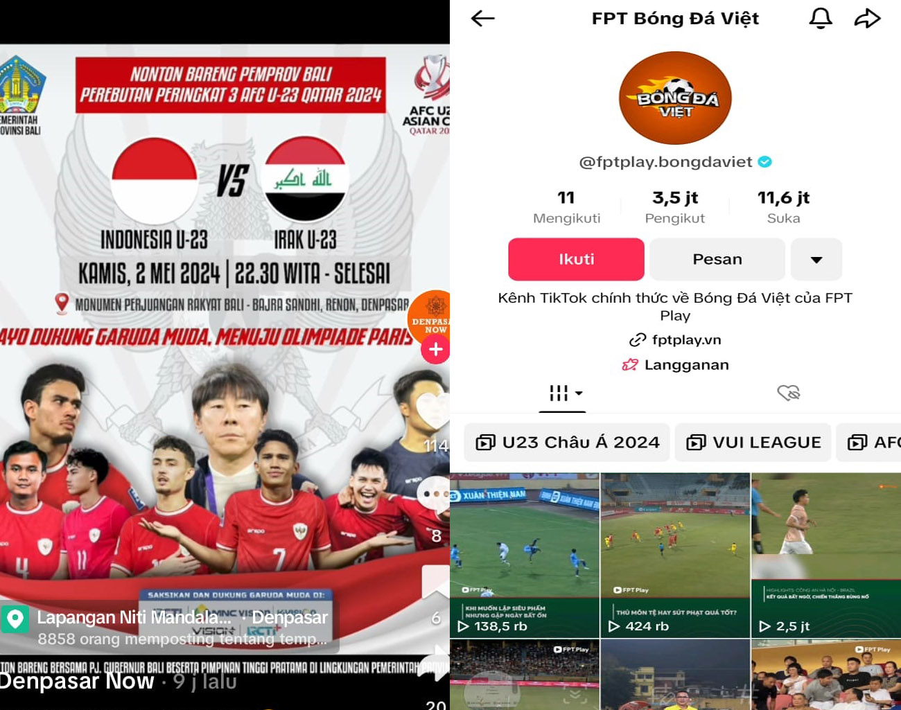 Tonton Irak vs Indonesia Piala Asia U-23 2024 Lewat Tiktok, Inilah Caranya