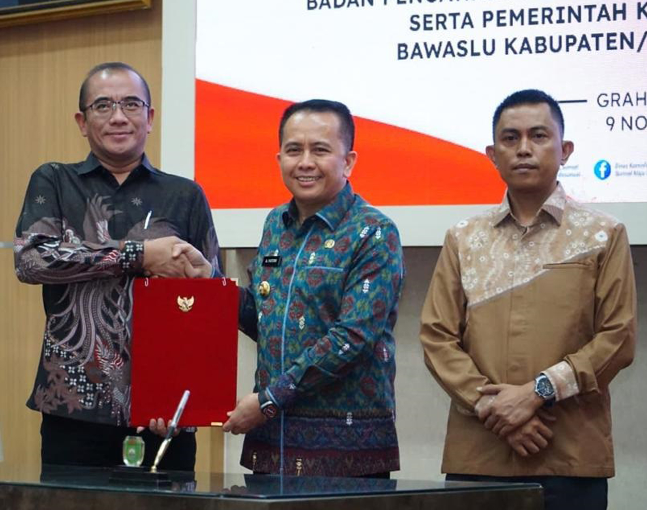 Sumsel Lakukan Penandatanganan Serentak NPHD Dana Pilkada Tahun 2024 bagi Provinsi dan Kabupaten/Kota