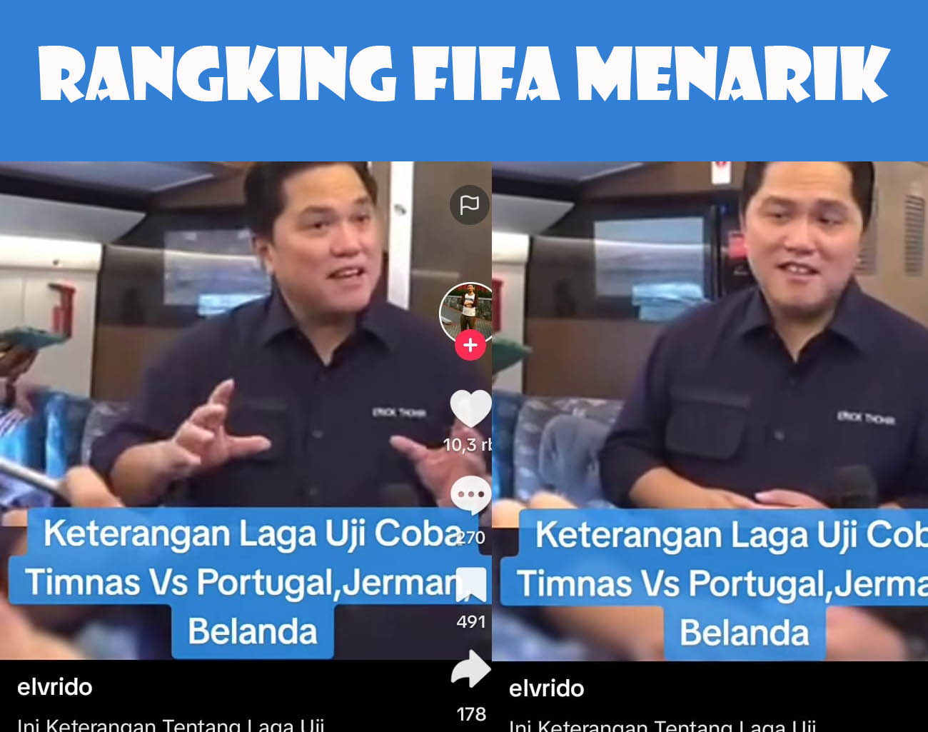 Penjelasan Erick Thohir Laga Uji Coba Indonesia, Portugal, Jerman, Belanda, FIFA, Kualifikasi Piala Dunia