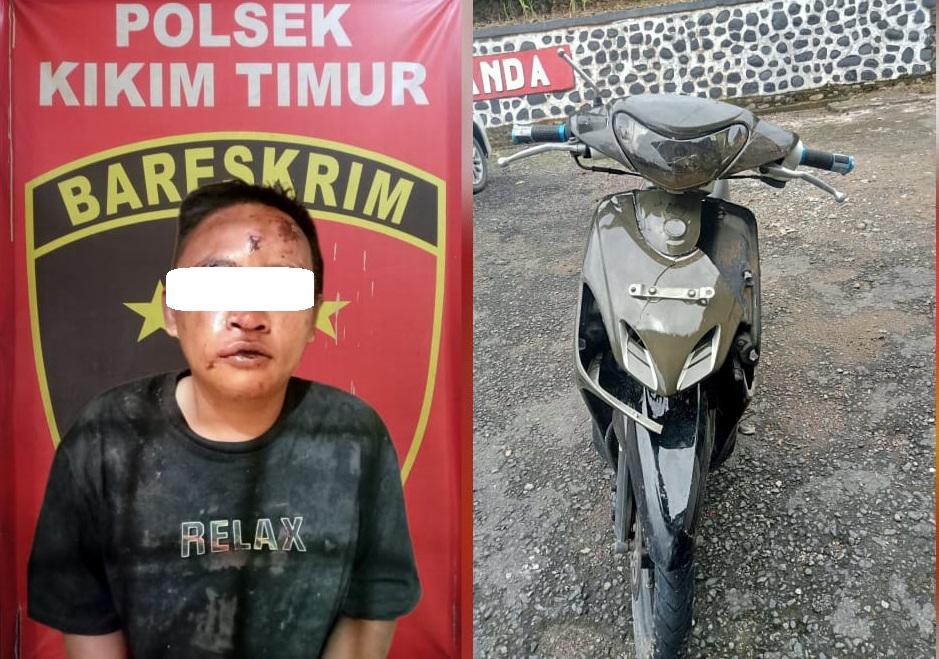 Warga Marga Mulya Serahkan Pelaku Curanmor ke Polsek Kikim Timur