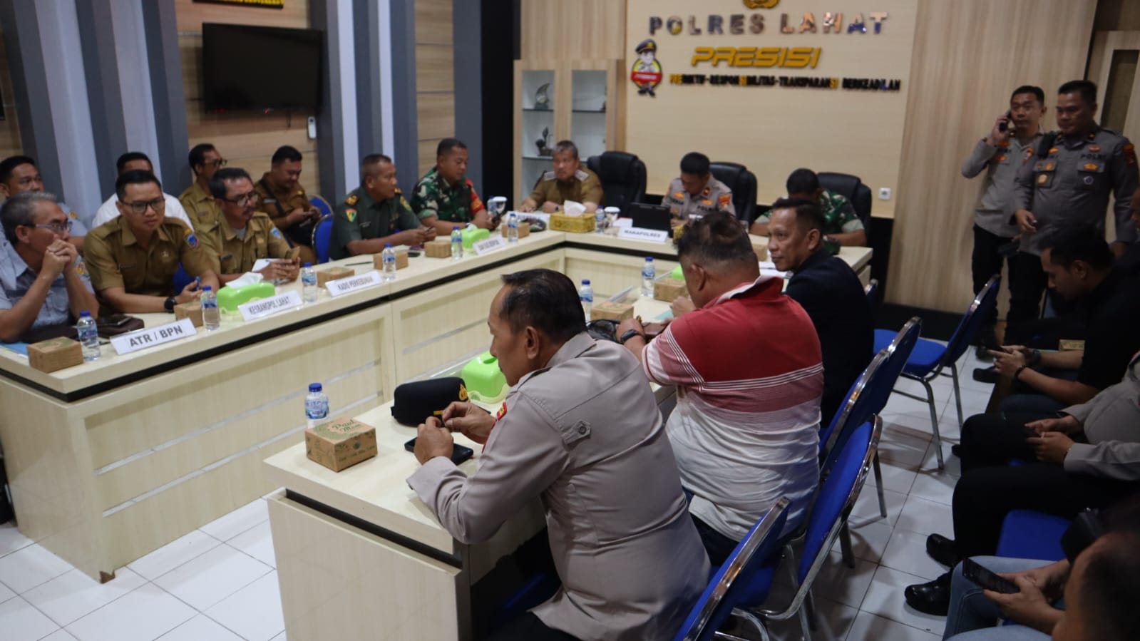 Bahas Pengamanan Unjuk Rasa Sengketa Lahan Sawit PT SMS, Polres Lahat Gelar Rapat Koordinasi Lintas Instansi