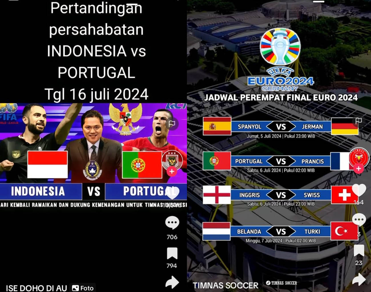 Indonesia vs Portugal Batal, Tidak Ada Pertandingan Uji Coba, Euro 2024, Kualifikasi Piala Dunia 2026