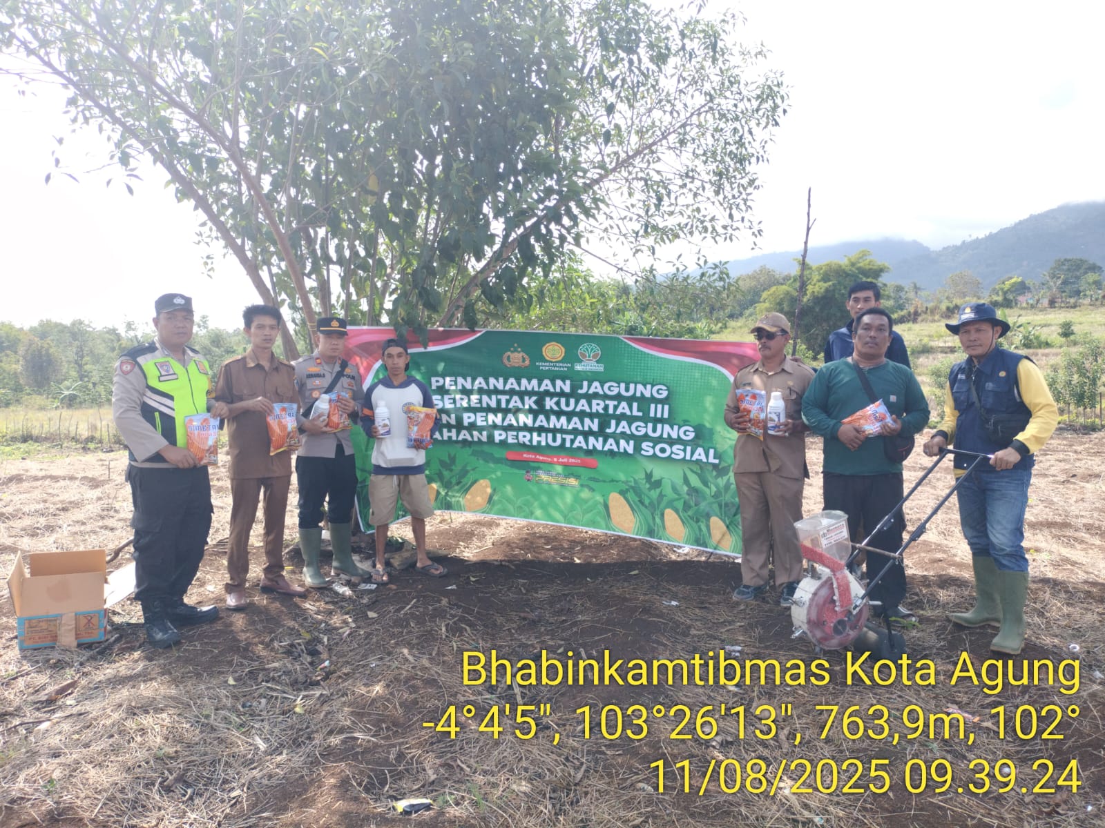 Ketahanan Pangan Penanaman Jagung Quartal III Polsek Kota Agung