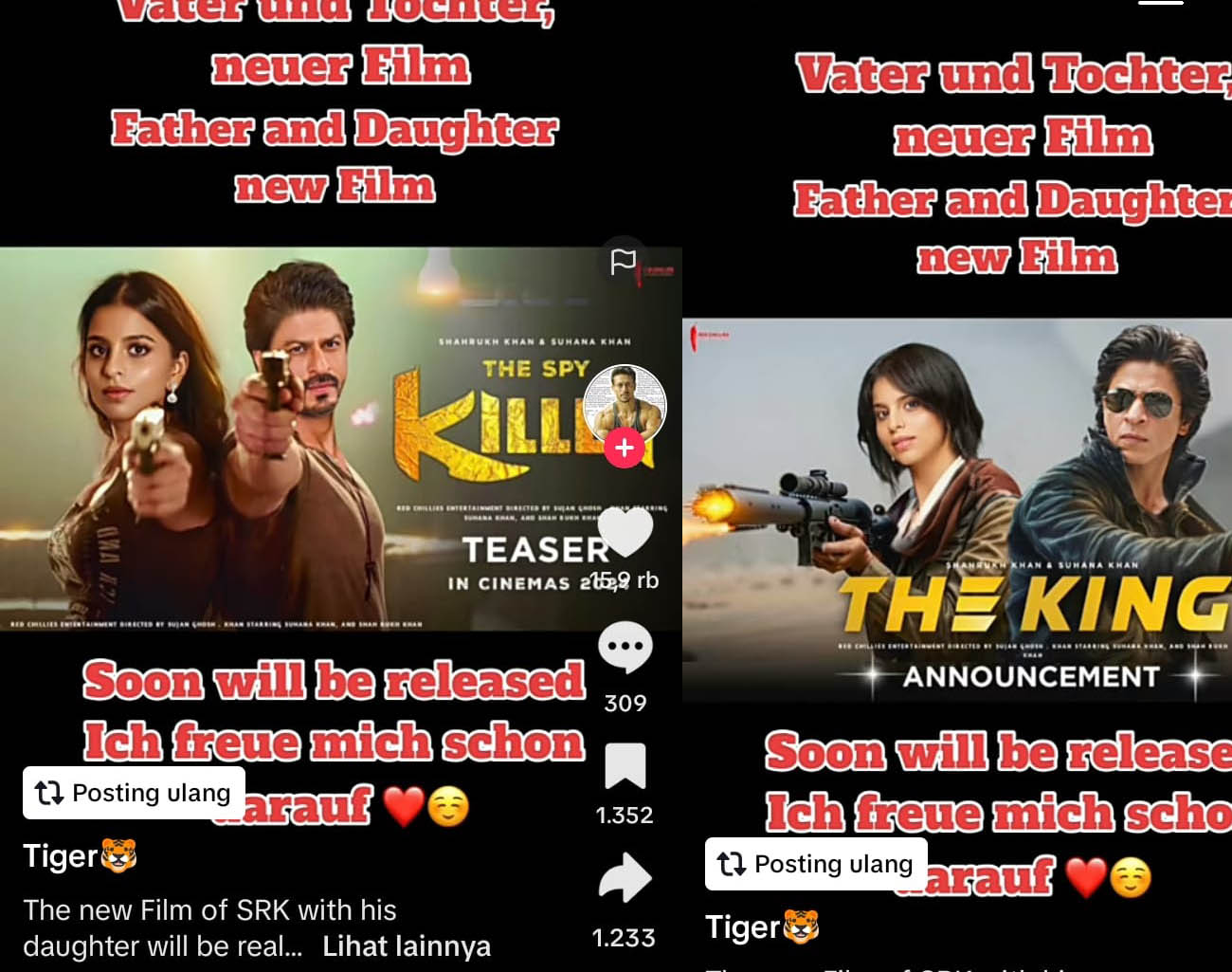 Film Baru Shah Rukh Khan Tanpa Kajol, The King, SRK vs Suhana, Aktor Film India