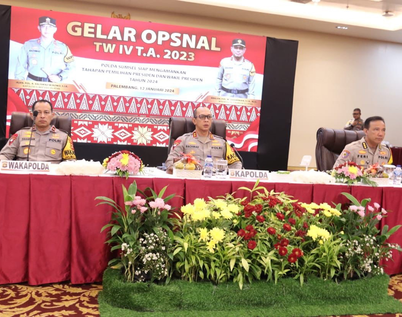 Kapolres Lahat Hadiri Gelar Operasional Pengamanan Pemilu, Kapolda Sumsel Evaluasi Dua Operasi