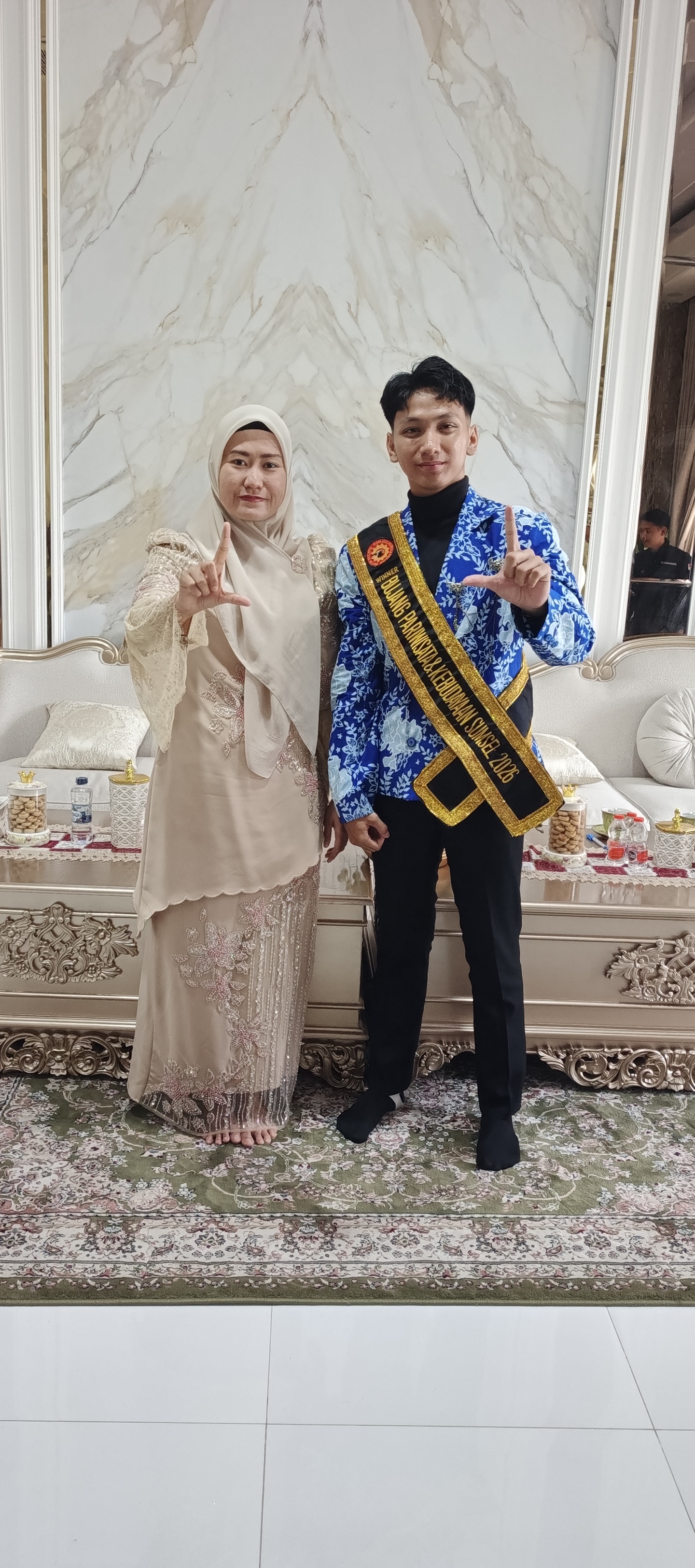 Raih Prestasi Bujang Gadis Sumsel, M. Tegar Pratikno Audiensi dengan Wakil Bupati Lahat