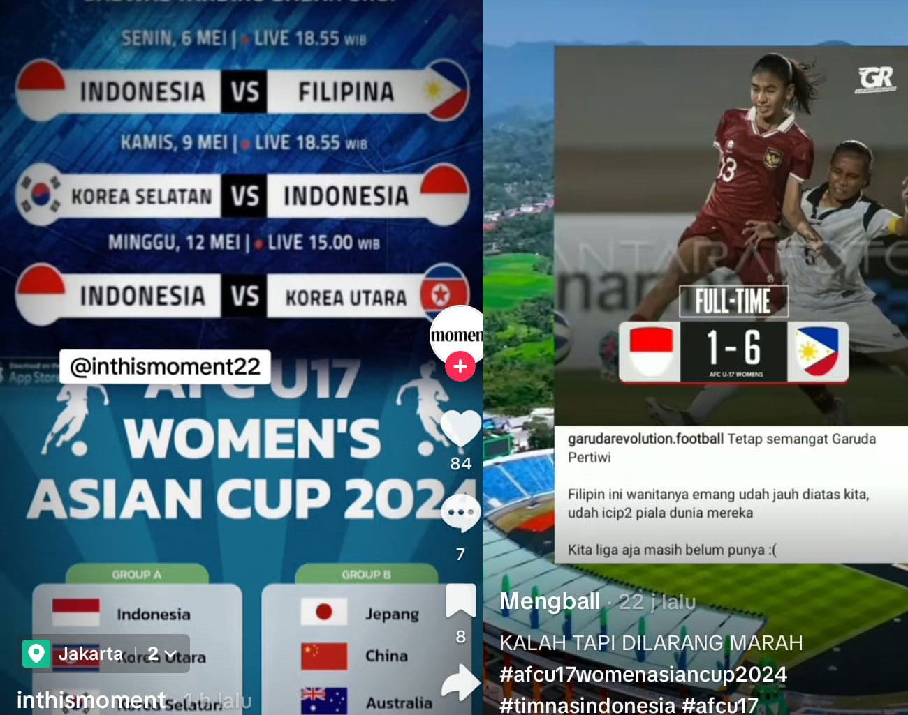 Kalah 6-1 Lawan Filipina, Timnas Wanita U-17 Indonesia Masih Ada 2 Pertandingan Piala Asia Wanita U-17 2024