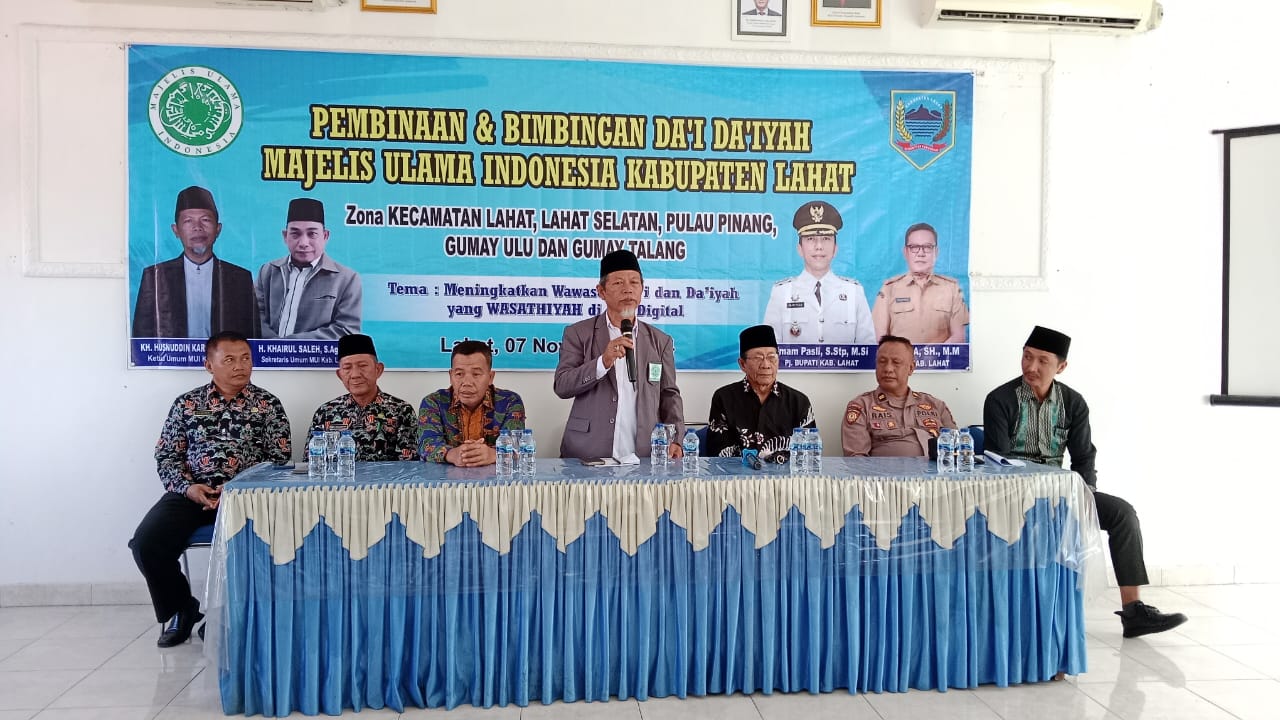 MUI Lahat Sukses Menggelar Pembinaan dan Bimbingan Da’i dan Da’iyah MUI Zona Kota Lahat