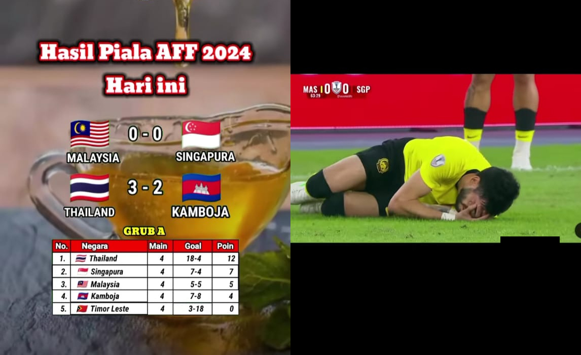 Hasil Pertandingan Malaysia vs Singapura, Negeri Singa Lolos Semifinal Piala AFF 2024, Harimau Malaya Gagal