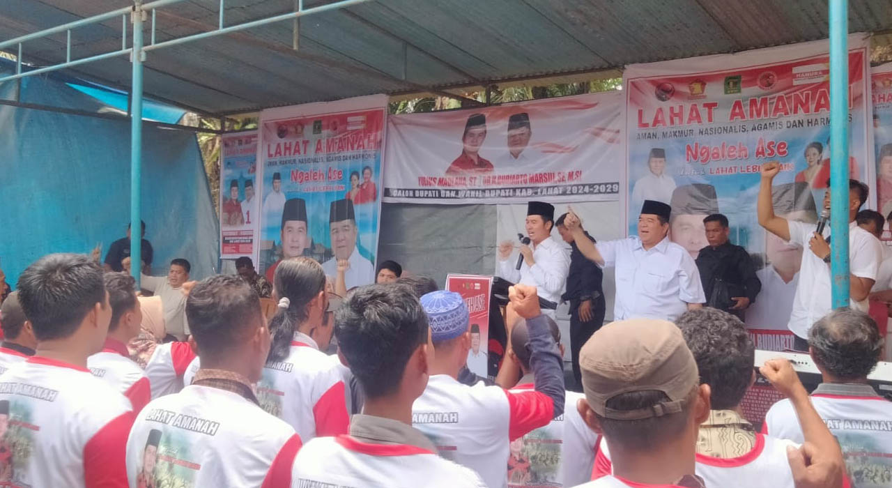 Yulius Maulana-Budiarto Marsul Lantik Ratusan Tim Pemenangan YM-BM Sari Bungamas Lahat