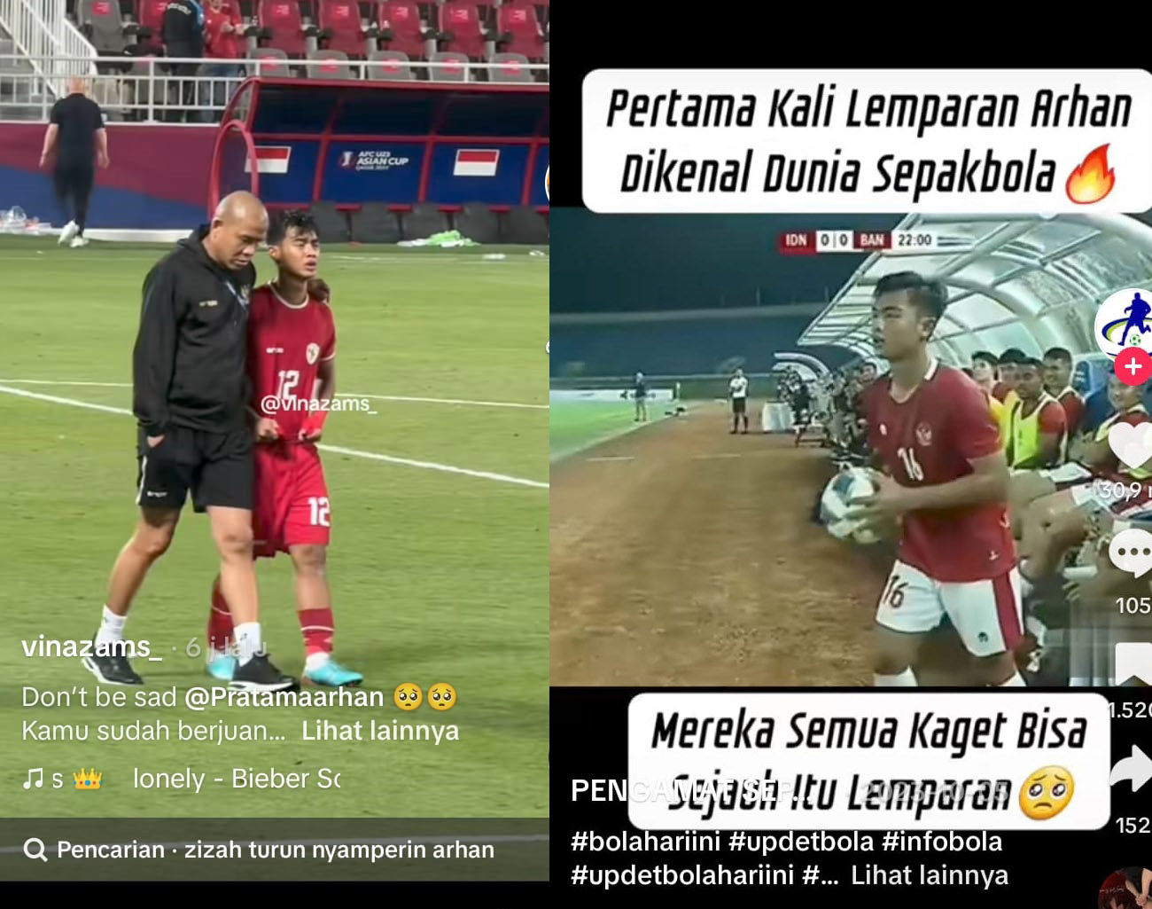 Arhan Tadinya Tersenyum, Sekarang Menangis, Irak Kalahkan Indonesia Posisi 3 Piala Asia U-23 2024