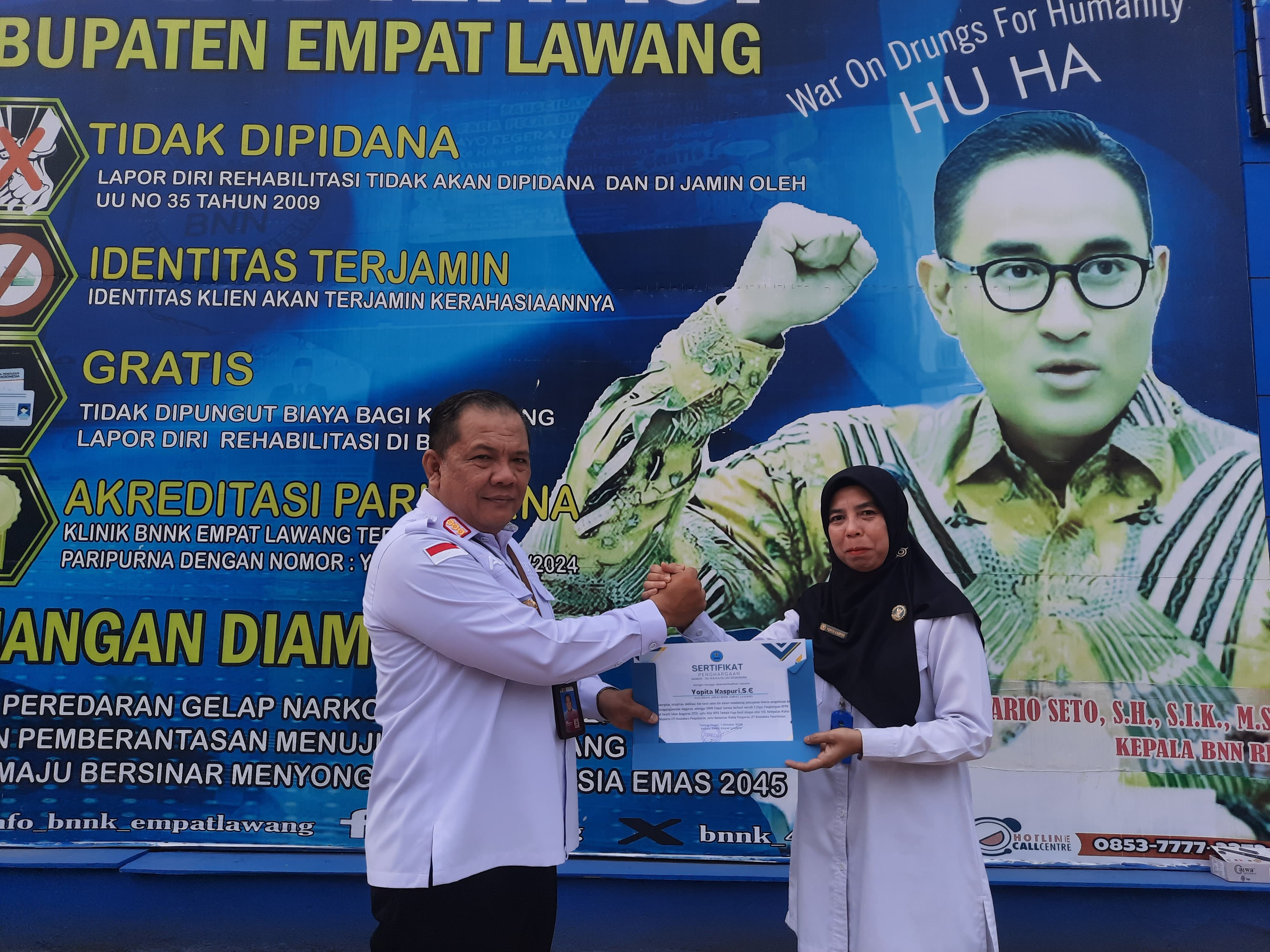 BNNK Empat Lawang Raih Tiga Penghargaan KPPN Lahat Award 2026, Kepala BNNK Berikan Apresiasi kepada Personel