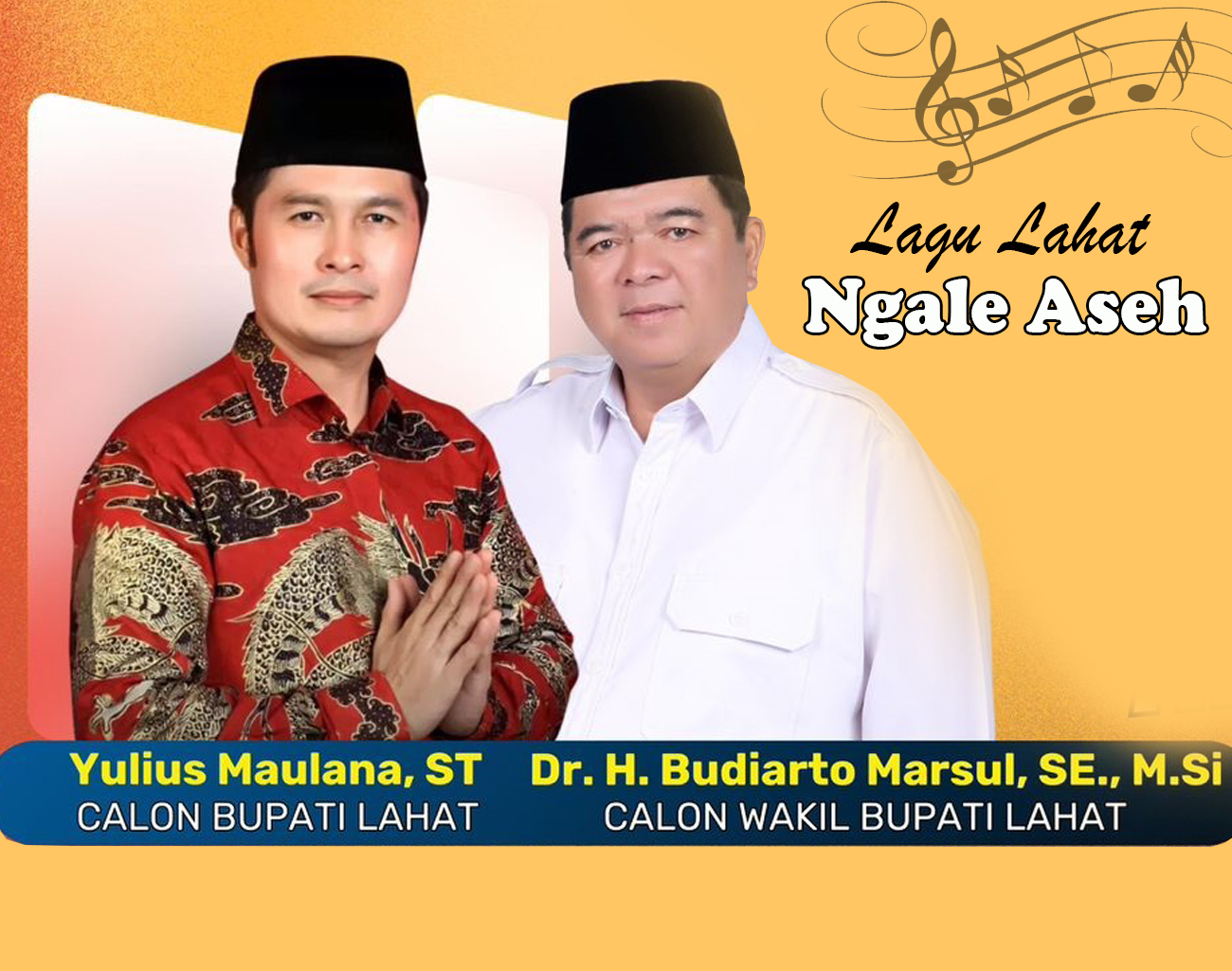 Inilah Lirik Lagu Ngale Aseh, YM-Budiarto Orbitkan Lagu Bahasa Daerah Lahat, Cabup-Cawabup Lahat