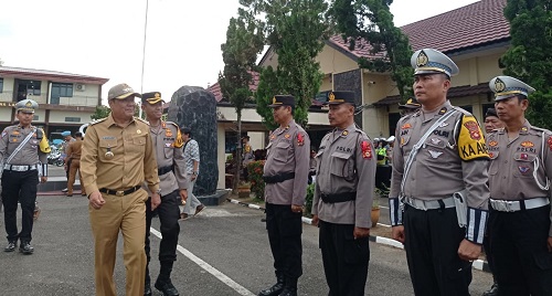 Pimpin Apel Gelar Pasukan Operasi Ketupat Musi Polres Lahat ini yang Disampaikan Bupati Lahat 