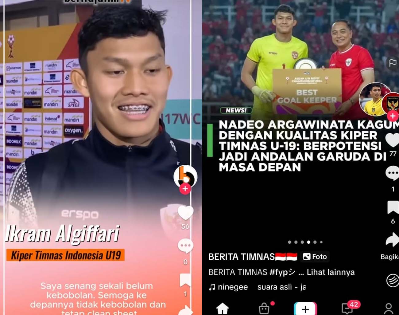 Inilah Kiper Masa Depan, Pakai Gawat Gigi, Ikram Algiffari, Rekor Tidak Bobol, Kualifikasi Piala Dunia 2026