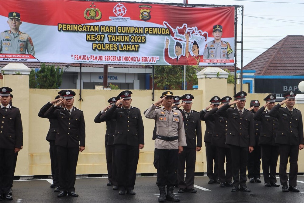 Polres Lahat Upacara Peringatan Hari Sumpah Pemuda ke-97 Tahun 2025