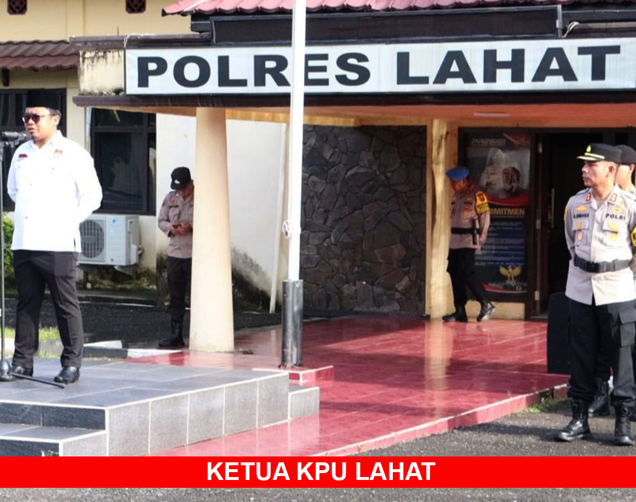 Kapolres God Parlasro S Sinaga Undang Ketua KPU Lahat Eka Fitra, Sebelumnya Ketua Bawaslu Nana Priana