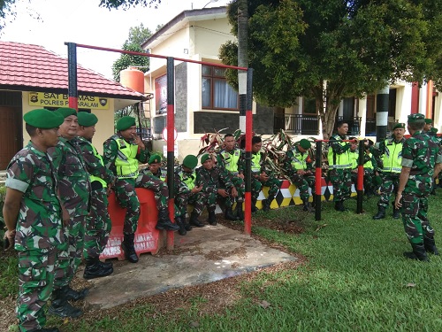 34 Personil BKO Koramil 405/07 Pulau Pinang Ikut Pengamanan Kunjungan Sandiaga Uno