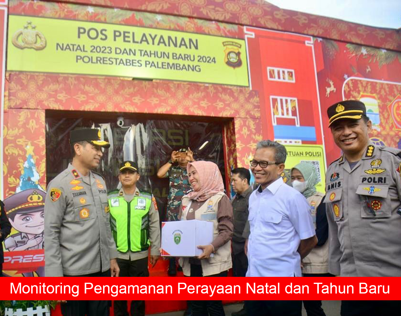 Jelang Perayaan Natal di Palembang, Sekda Supriono Bersama Wakapolda Sumsel Pantau Gereja dan Posko Nataru