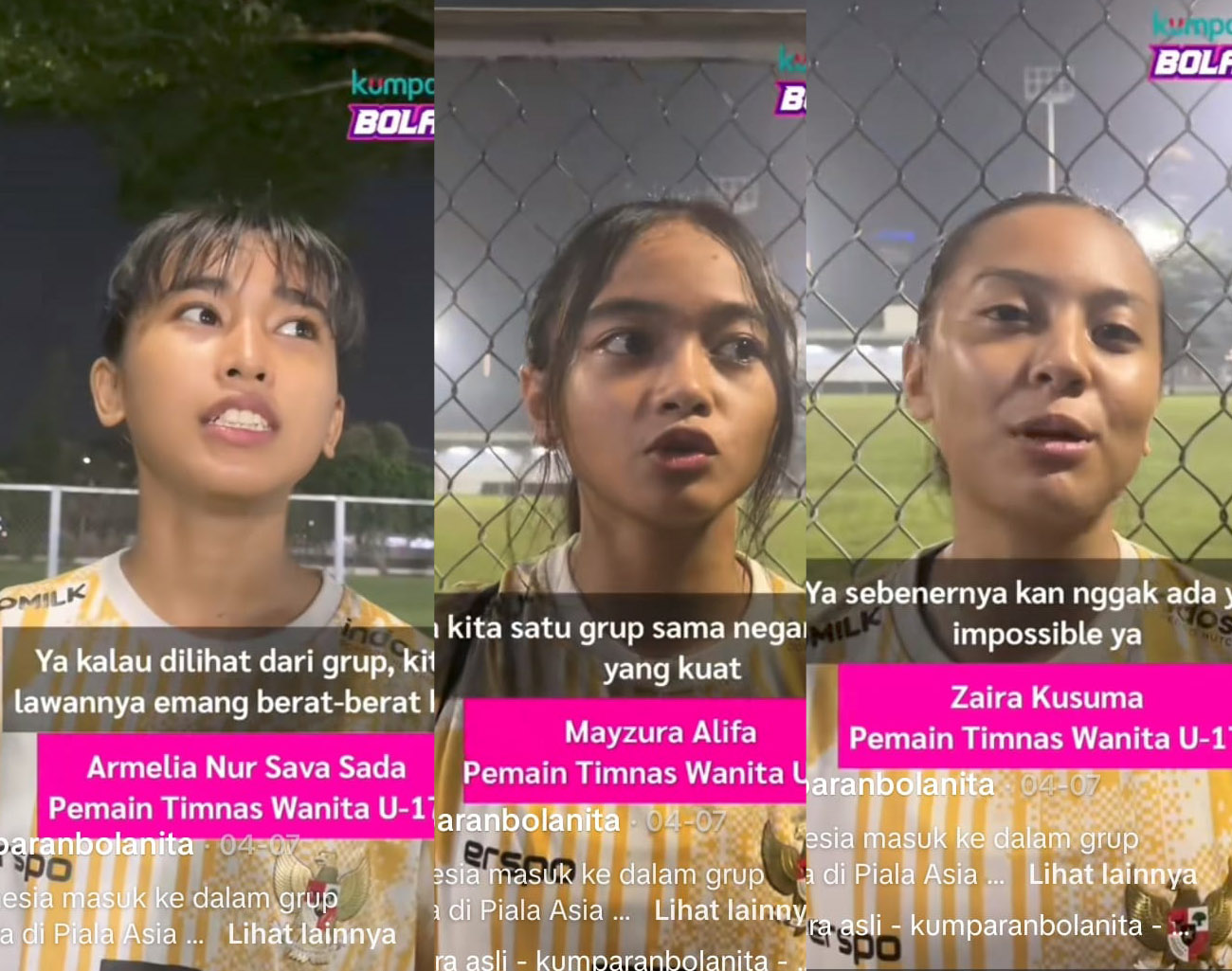 Inilah Tanggapan Pemain Timnas Wanita U-17, Jelang Laga Indonesia vs Korea Selatan Piala Asia Wanita U-17 2024