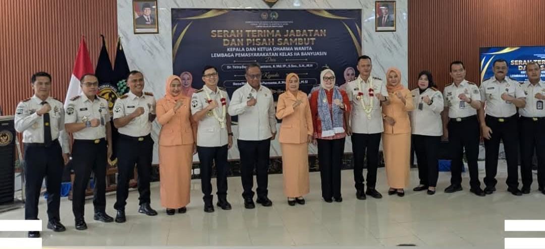 Kabapas Lahat Hadiri Serah Terima Jabatan Kepala Lapas Kelas IIA Banyuasin