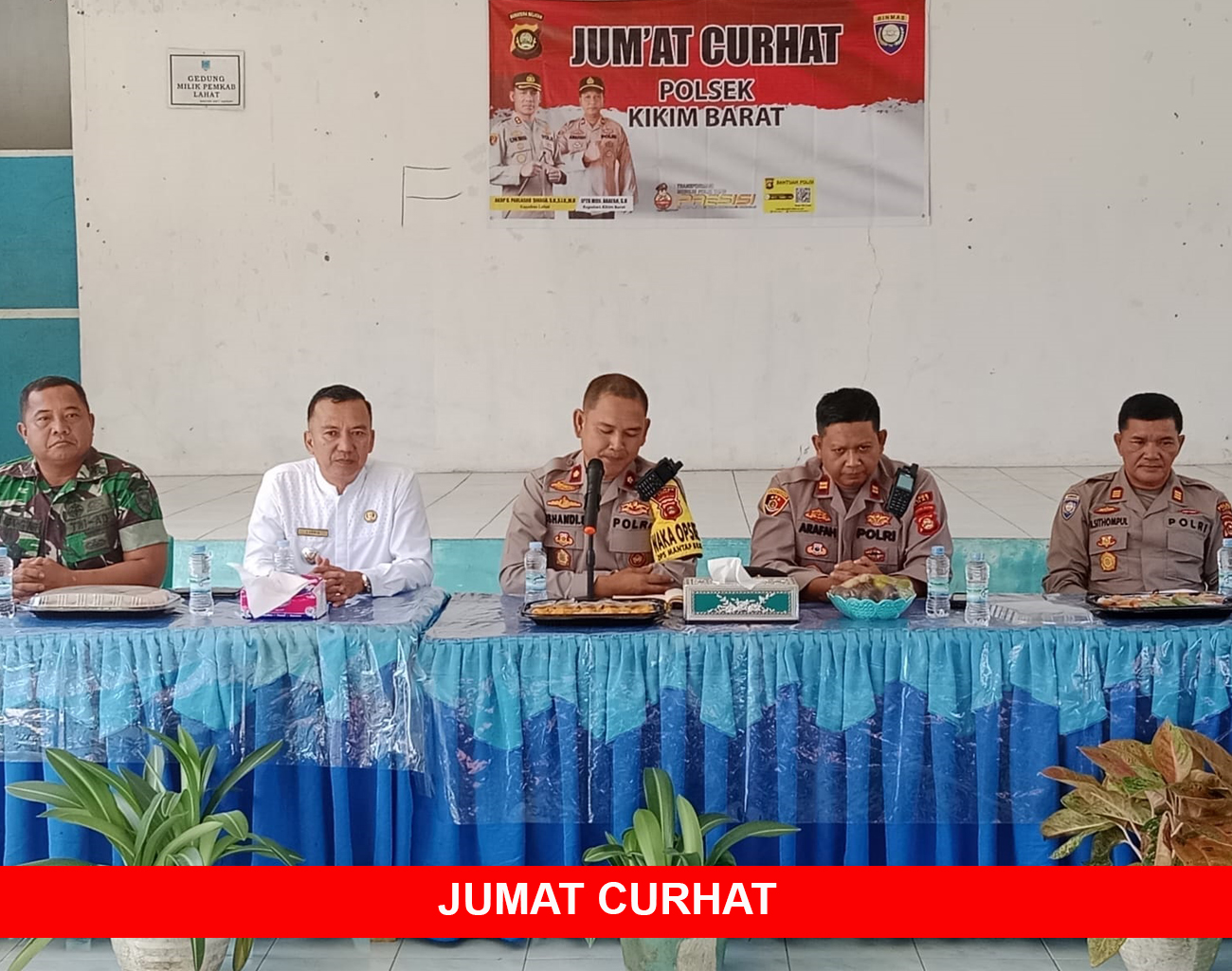 Mewakili Kapolres, Waka Polres Lahat Kompol Ishandi Saputra Pimpin Giat Jumat Curhat di Kikim Barat