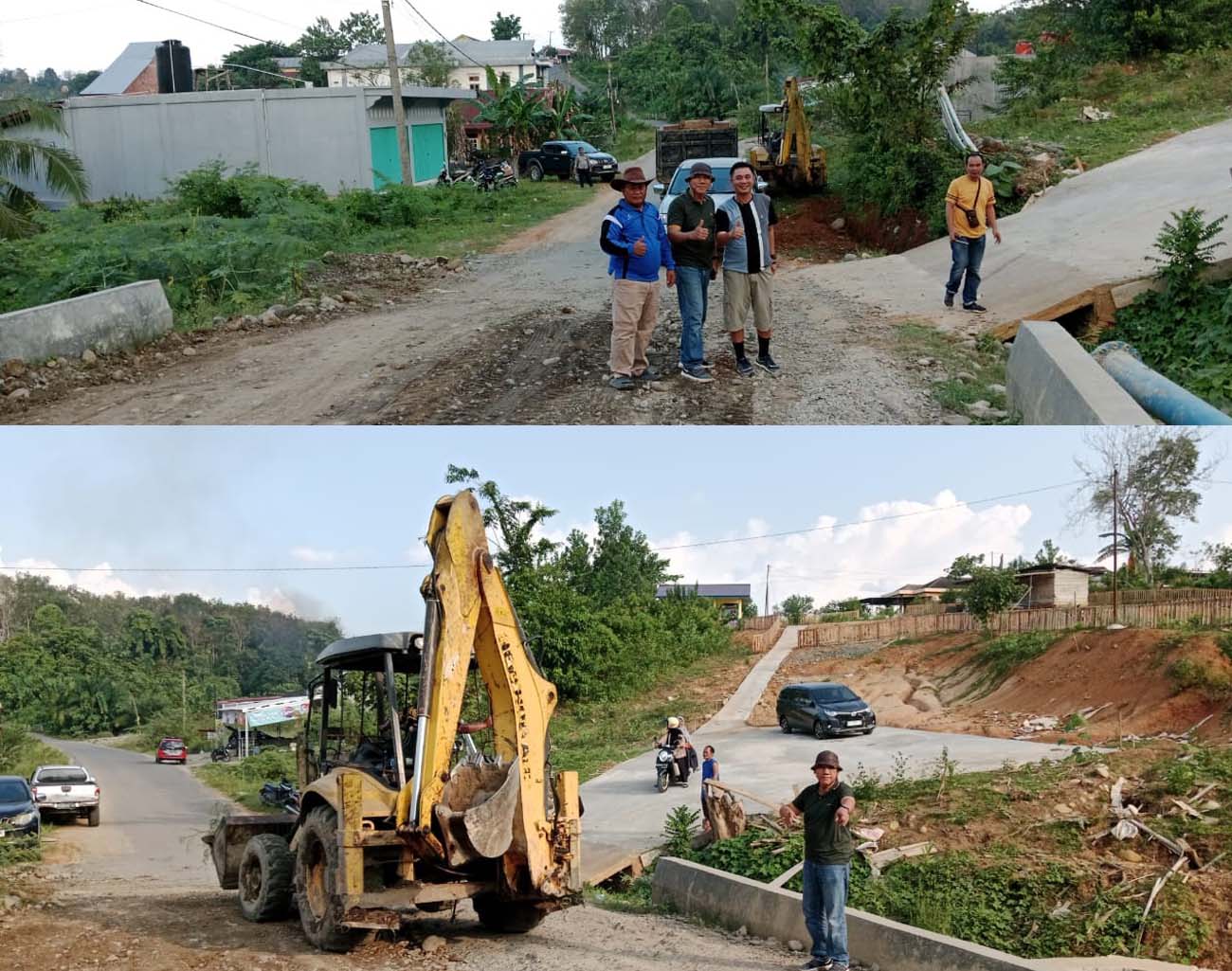 PT AP Bantu Ratakan Jalan Kabupaten di Tanjung Payang, Sinergi Perusahaan-Pemerintah Desa di Lahat