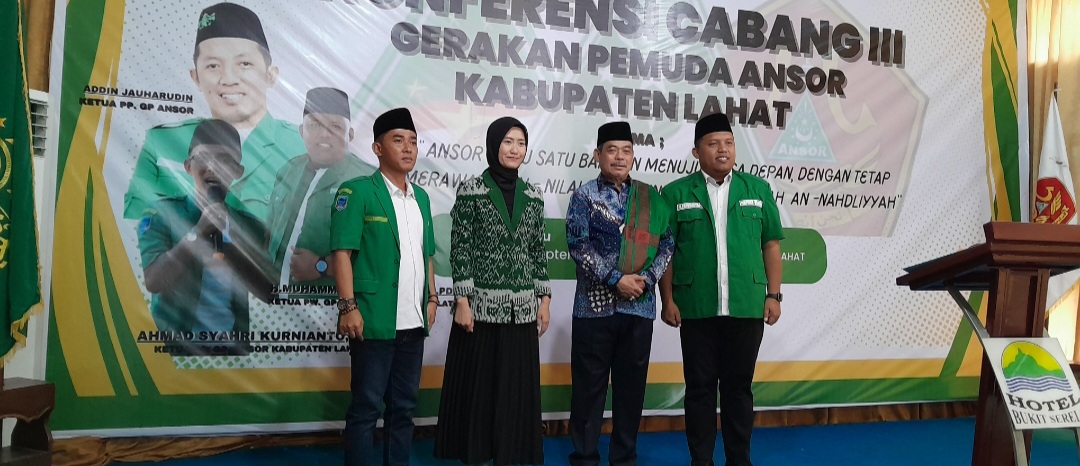 Cabup dan Cawabup Lahat Bursah-Widia Hadiri Konfercab III GP Ansor Kabupaten Lahat, Simak Kegiatannya