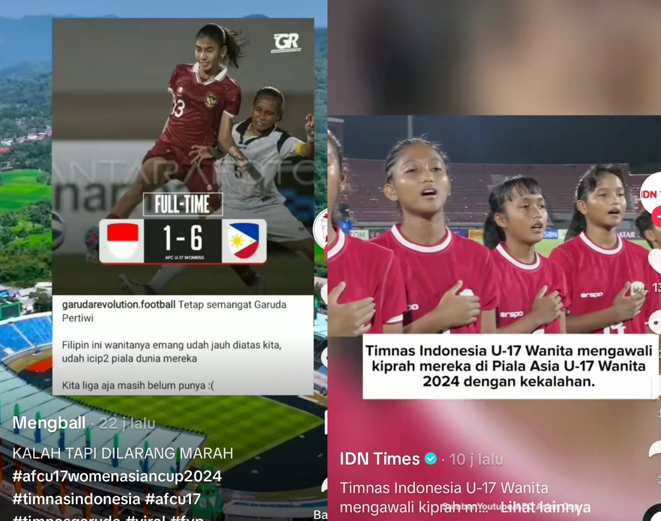 Inilah Statistik Hasil Pertandingan Timnas Wanita U-17 Indonesia vs Filipina Piala Asia Wanita U-17 2024