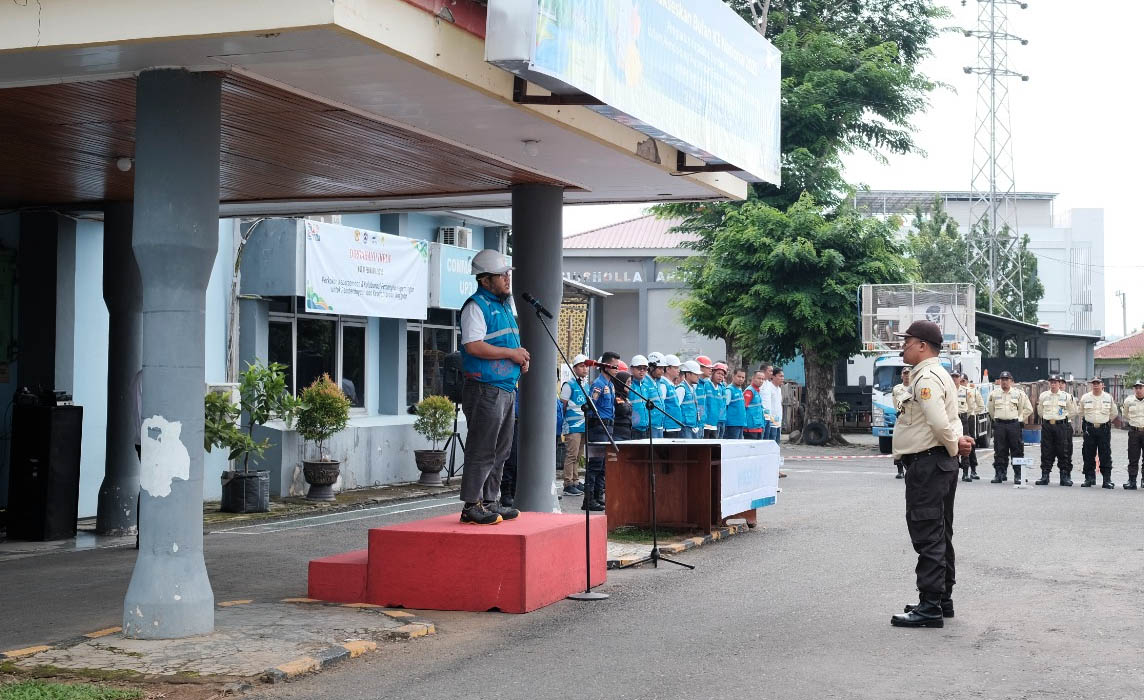 PLN UP3 Lahat Gelar Apel Bulan K3 Nasional, Tingkatkan Kesadaran akan Keselamatan Kerja, Dihadiri Damkar Lahat