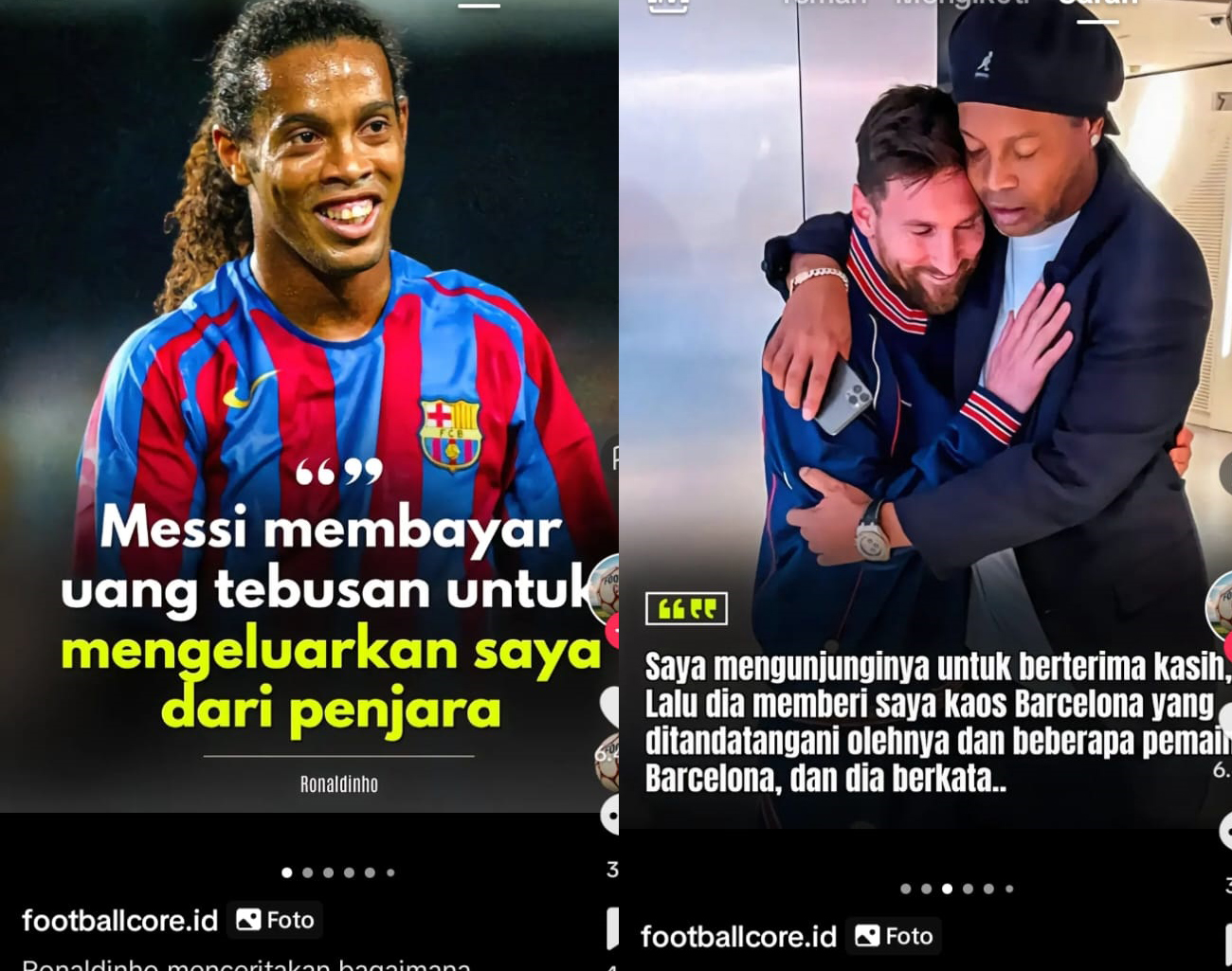 Pemain Terbaik Dunia Masuk Penjara, Lionel Messi Tebus Ronaldinho, Kualifikasi Piala Dunia 2026