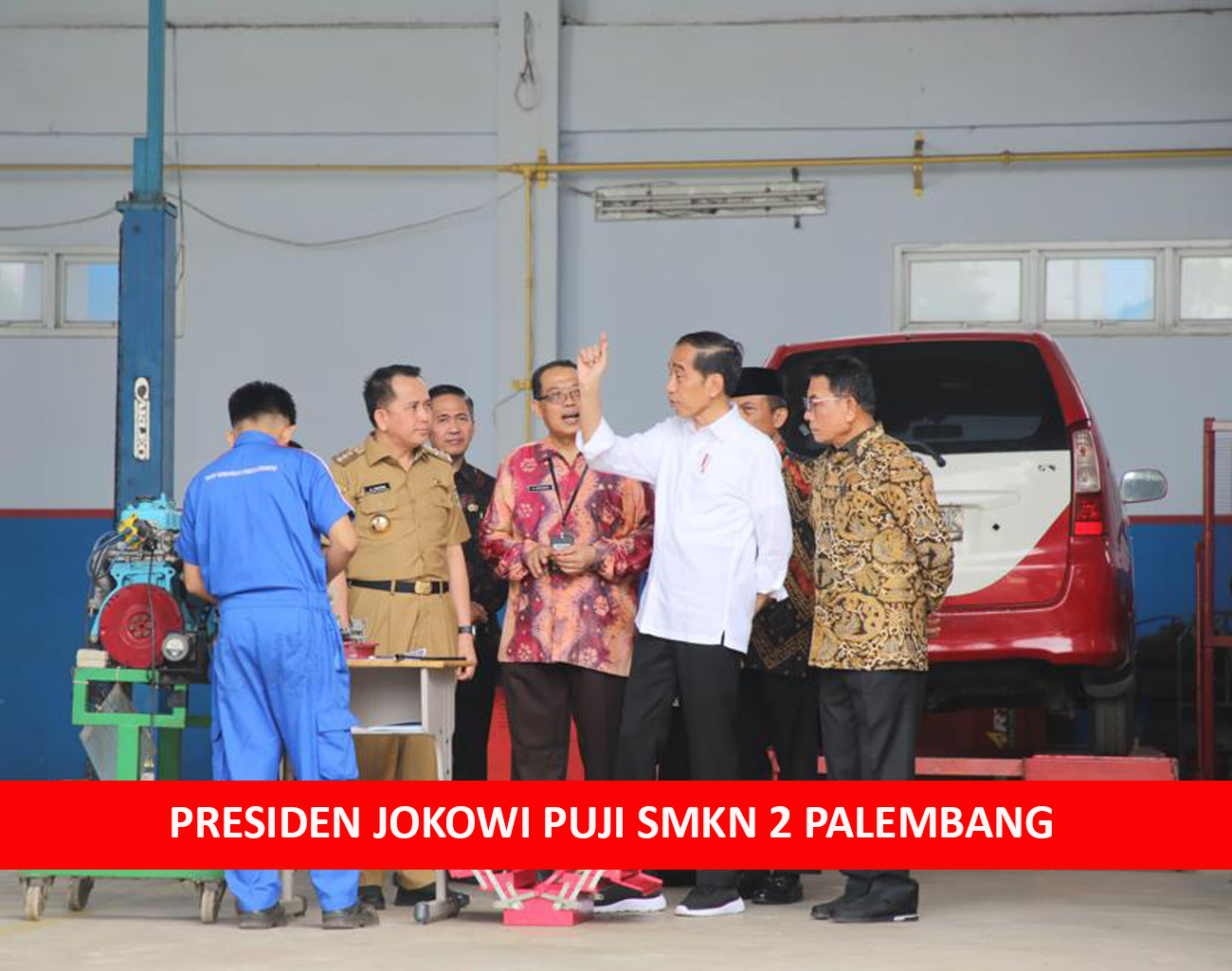 Presiden Jokowi Puji SMK Negeri 2 Palembang Fasilitas Lengkap, Lalu Resmikan Jalan Tol Indralaya-Indralaya