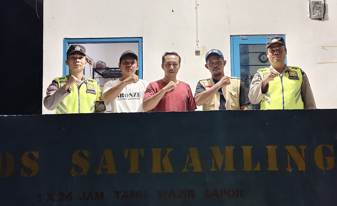 Patroli Rutin Polsek Kikim Barat Polres Lahat Jaga Keamanan Desa Wanaraya