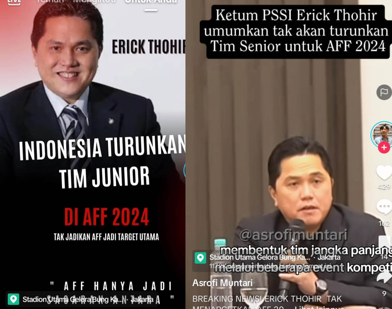 Alasan Ketua PSSI Erick Thohir Tidak Turunkan Tim Senior, Piala AFF 2024, Ronde 3 Kualifikasi Piala Dunia 2026