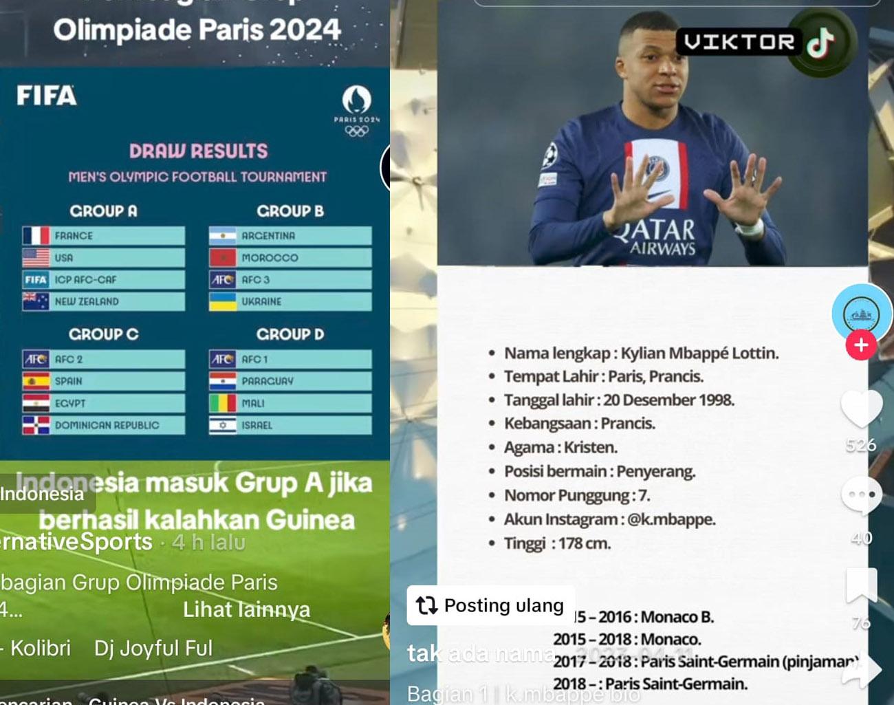 Pemain Termahal Prancis Mbappe Tidak Bermain Lawan Indonesia, Kalahkan Dulu Guinea Play Off Olimpiade Paris