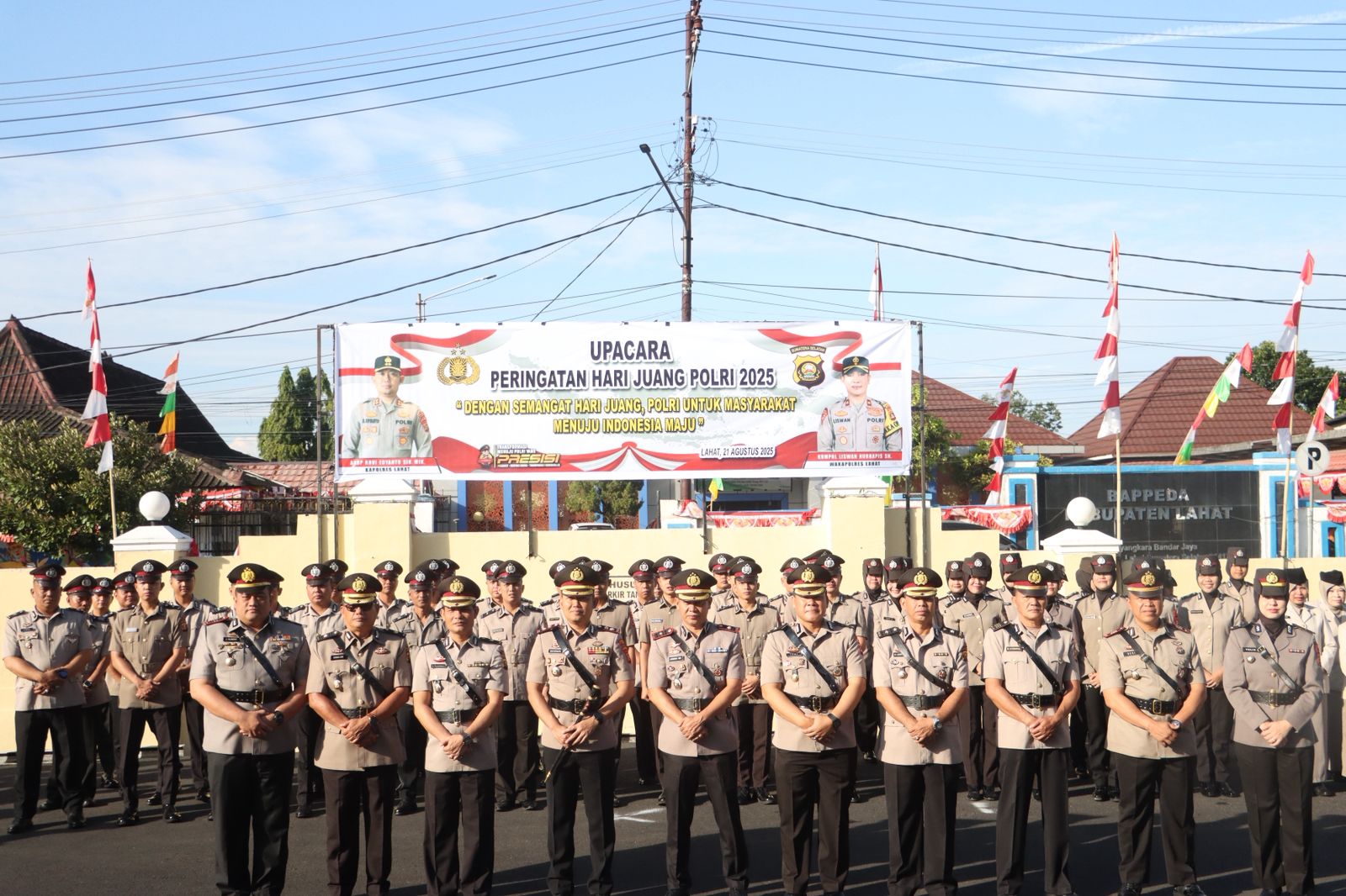 Polres Lahat Gelar Upacara Hari Juang Polri, Semangat Juang Polri untuk Masyarakat Menuju Indonesia Maju