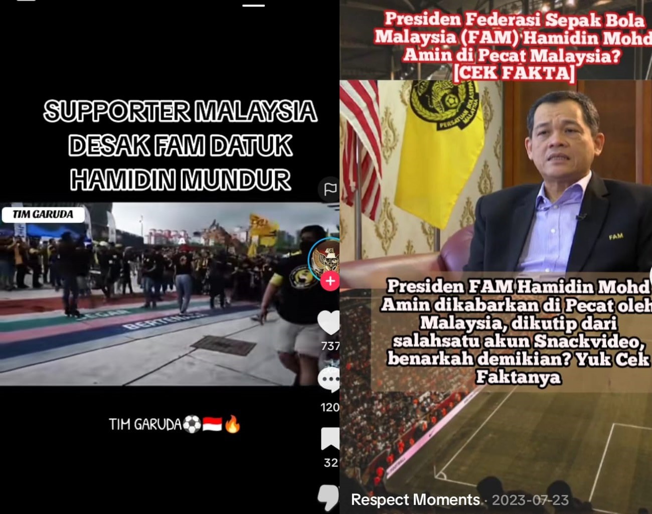 Kasihan Presiden FAM, Datuk Hamidin, Supporter Malaysia Desak Mundur, Kualifikasi Piala Dunia 2026