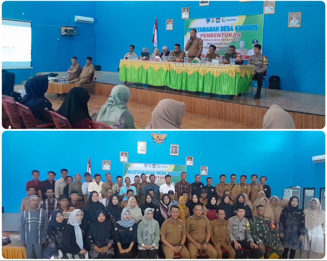 Gali Potensi Desa Kopdes Merah Putih Desa Gunung Agung ResmiTerbentuk, Berikut Unit Usaha dan Pengurusnya