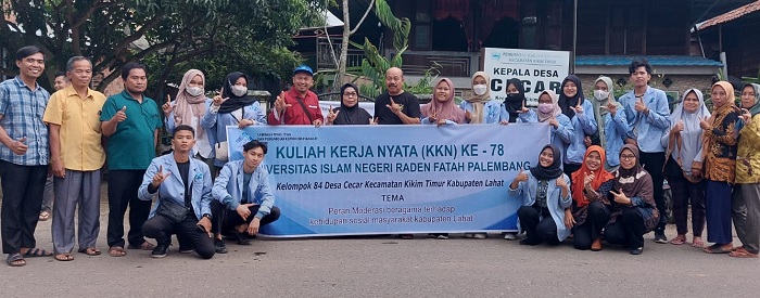 Baru Datang, Mahasiswa KKN UIN Raden Fatah di Desa Cecar Langsung Ikut Kegiatan ini