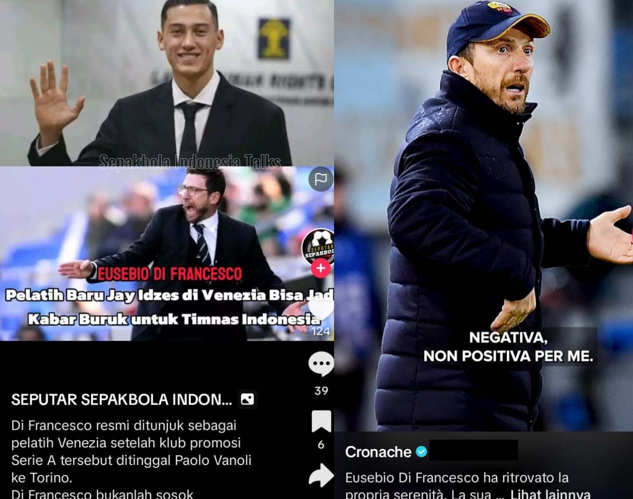 Jay Idzes Sulit Bela Indonesia, Venezia Tunjuk Eks Pelatih As Roma, Pemain Keturunan, Kualifikasi Piala Dunia