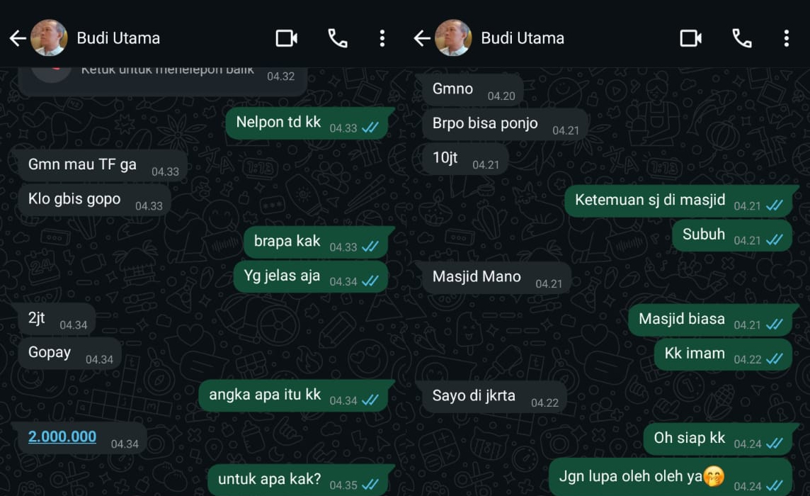 Lagi Tidur, Terbangun Dapat Telepon Budi Utama Ternyata Penipuan Modus Pinjam Uang Lewat GoPay